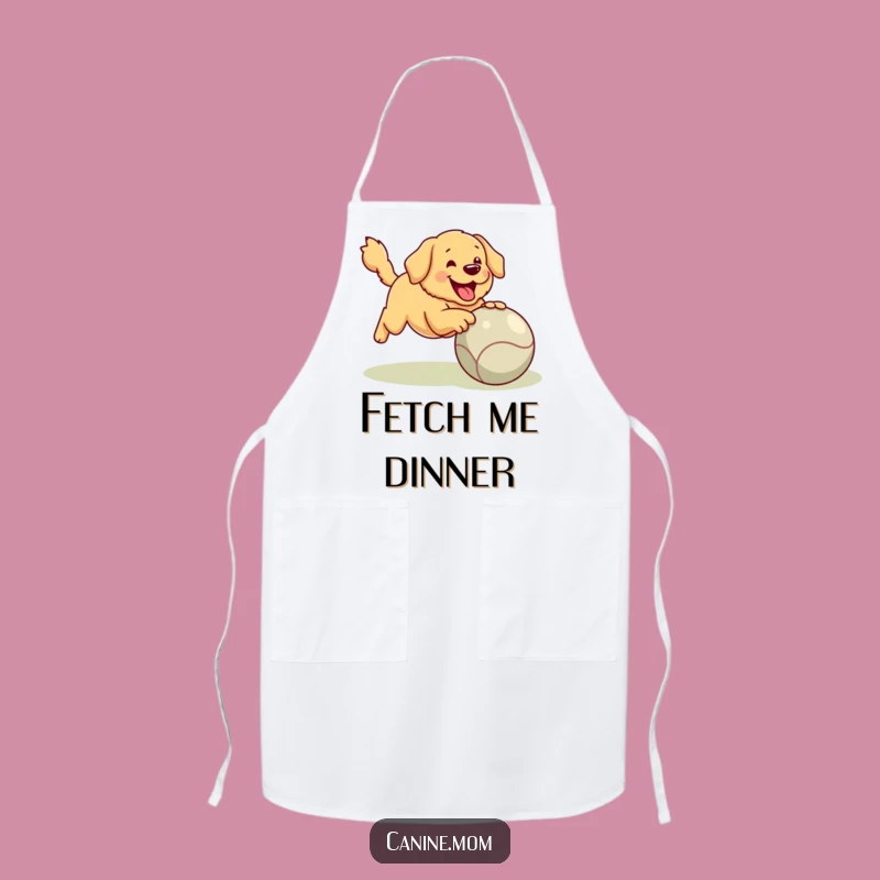 Funny Chef Golden Retriever Apron - Enthusiastic Dog Cooking Gift