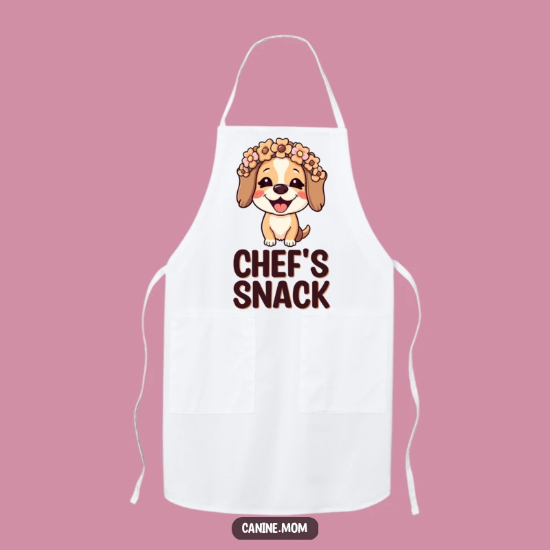 Funny Dog Lady Apron: Joyful Biscuit Crown, A Hilarious Kitchen Accessory for Treat Lovers