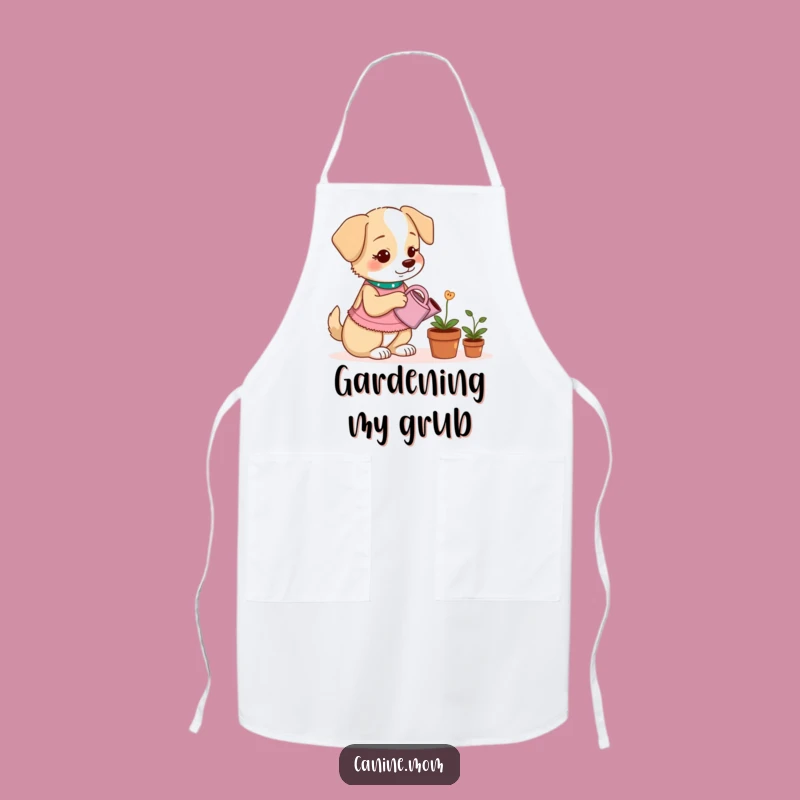 Funny Dog Treat Plant Apron - Kitchen Fun for the Dog Mom Gardener