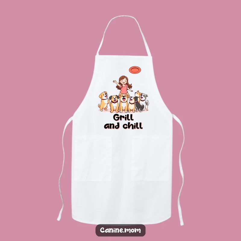 Funny Frisbee Dog Mom Apron - Perfect for Active Cooks & Pet Parents