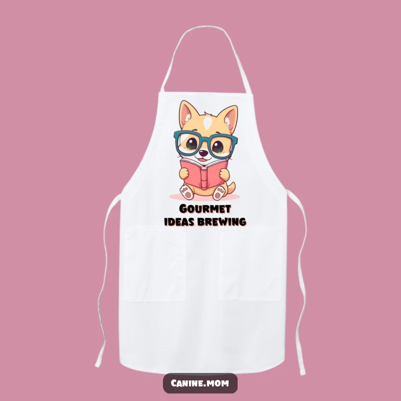 Funny Dog Reader Apron, Chef's Humorous Literary Companion