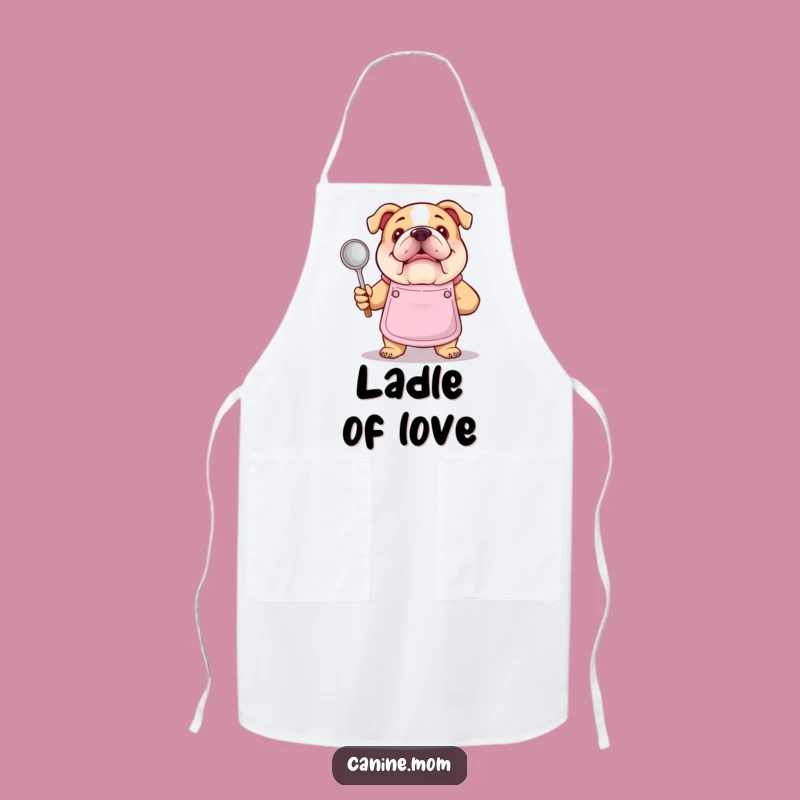 Funny Bulldog Chef Apron - Apron Ladle, Perfect Cooking Gift