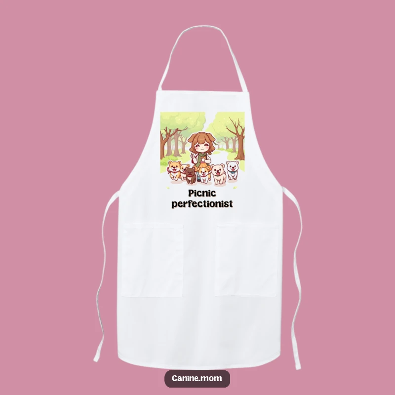 Funny Dog Lady Park Apron: Kawaii Chef's Delight, Perfect Gift