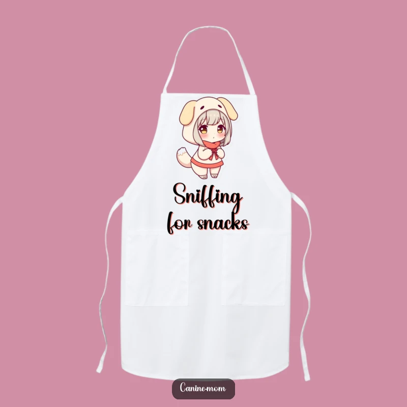 Funny Dog Costume Apron - Woman Dressed as Dog for Playful Cooks