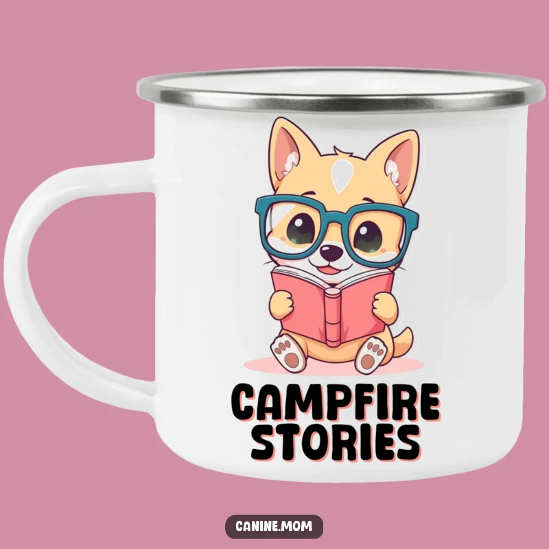 Funny Dog Reader Camping Mug, Durable & Humorous Book Lover Cup