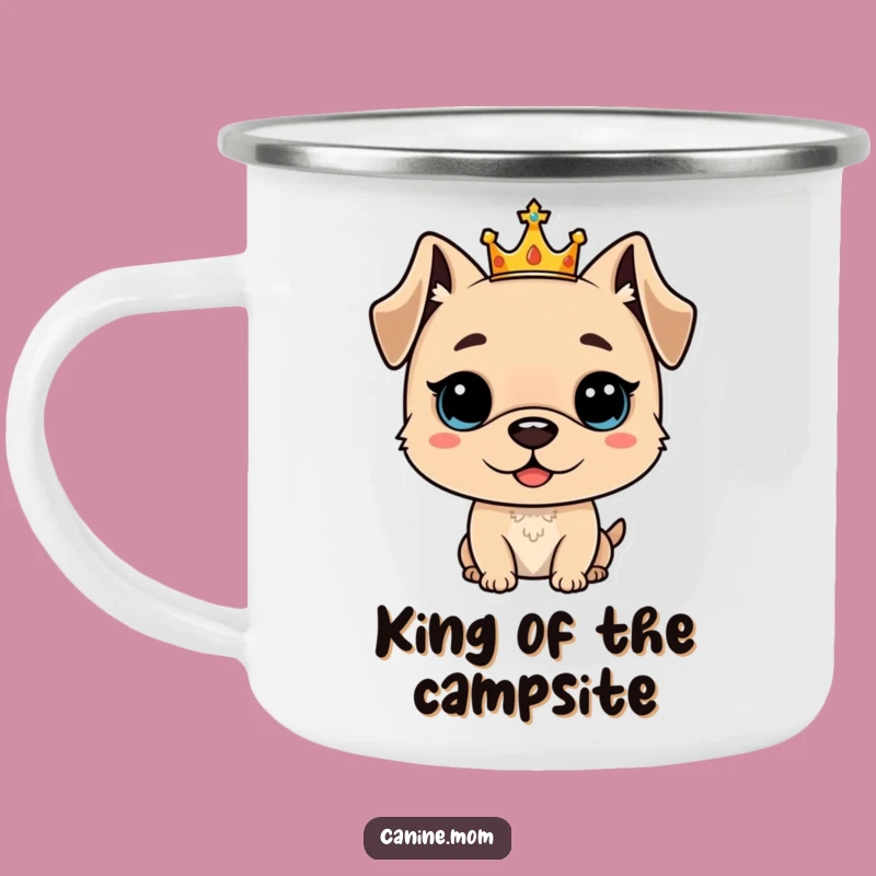 Funny Royal Dog Camping Mug - Regal Sips for Outdoor Adventures Gift