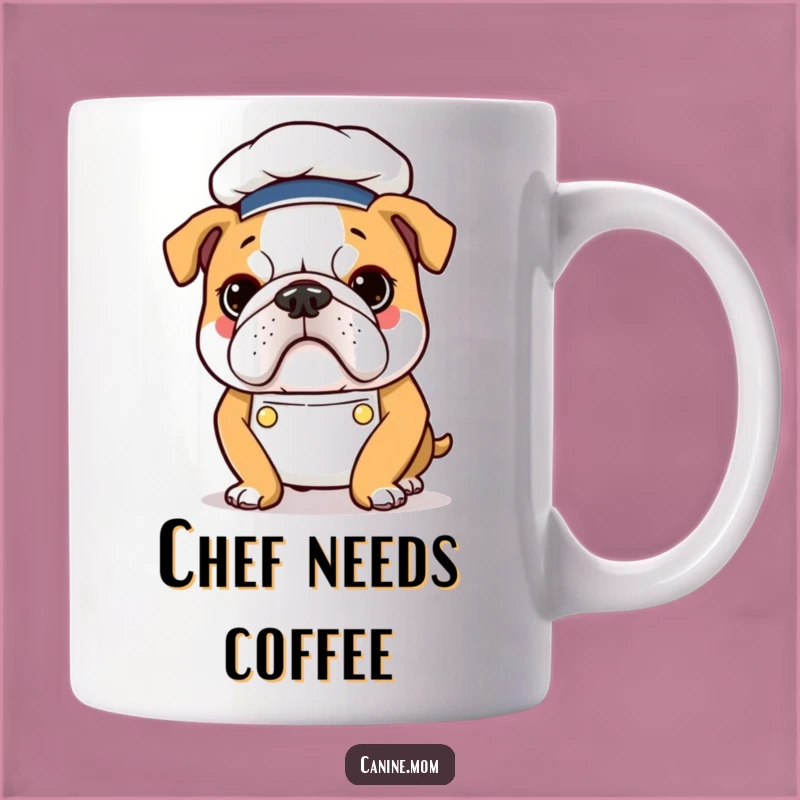 Funny Bulldog Chef Mug - Determined Pup Culinary Master Gift