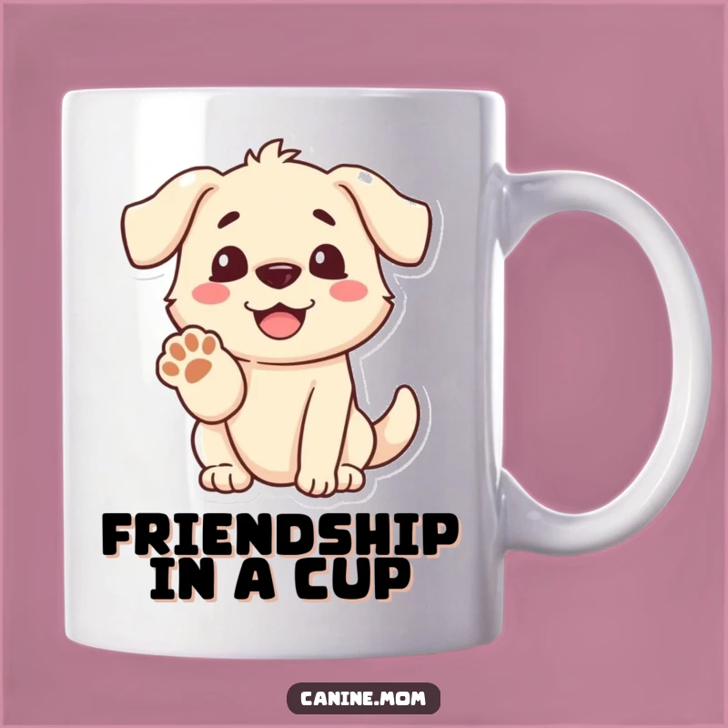 Funny Dog Paw Mug: Friendly Canine Greeting, Perfect Gift for Dog Lovers