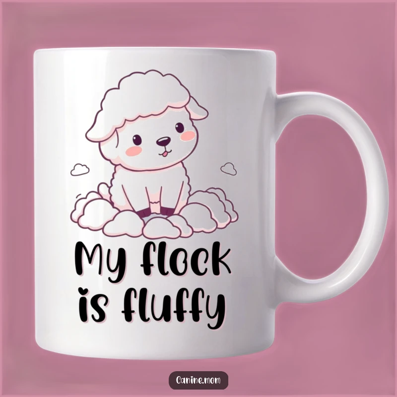 Funny Sheepdog Herding Clouds Mug: Adorable Dog Lover Gift This Cute Mug!