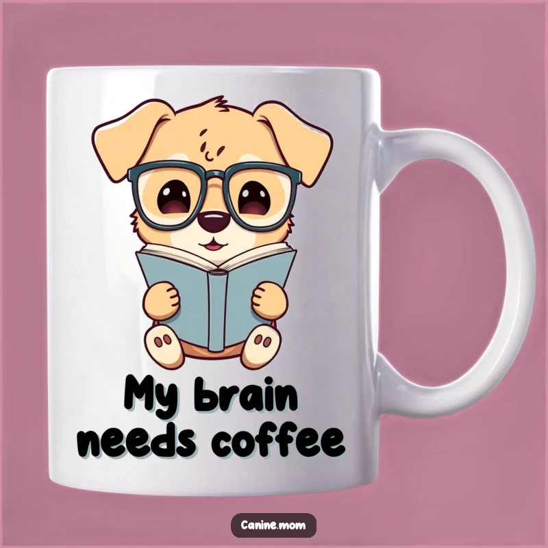 Funny Bookworm Dog Mug: A Curious Canine Scholar Perfect for Avid Readers and Dog Lovers