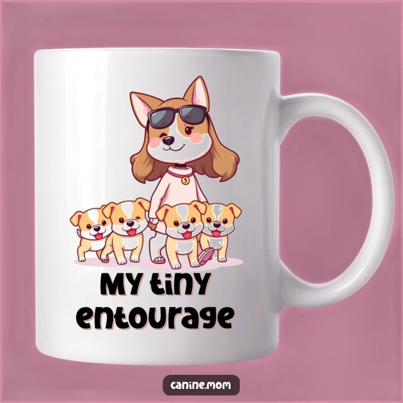 Funny Dog Lady Mug: Proudly Walking Tiny Puppies, A Hilarious Gift for Dog Lovers