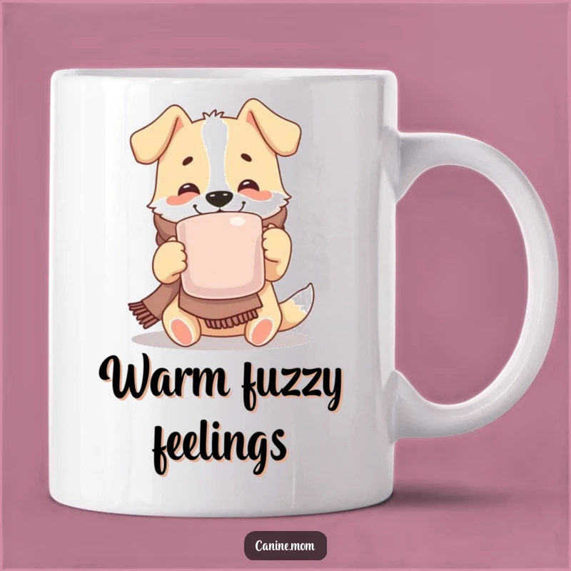 Funny Cozy Dog Mug: Joyful Canine Sipping Warmth in a Giant Cup