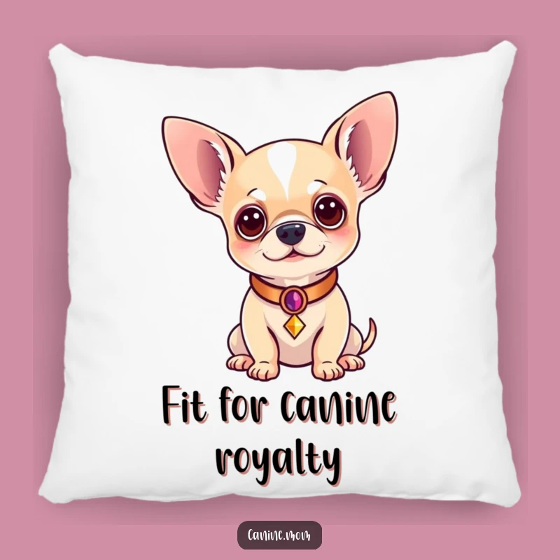 Funny Regal Chihuahua Pillow: Plush Royal Canine Comfort, Adorable Funny Gift Pillow