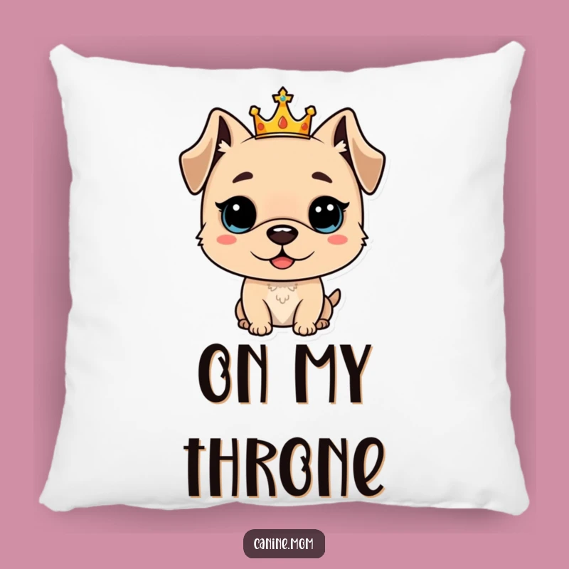 Funny Crowned Dog Pillow - Regal Comfort for a Hilarious Gift