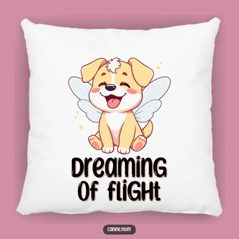 Funny Fairy Dog Pillow - Cozy Giggles and Enchanted Dreams Gift