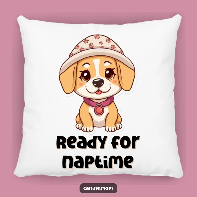 Comfy Funny Dog Lady Paw Print Hat Pillow: Cozy & Humorous Gift Decor