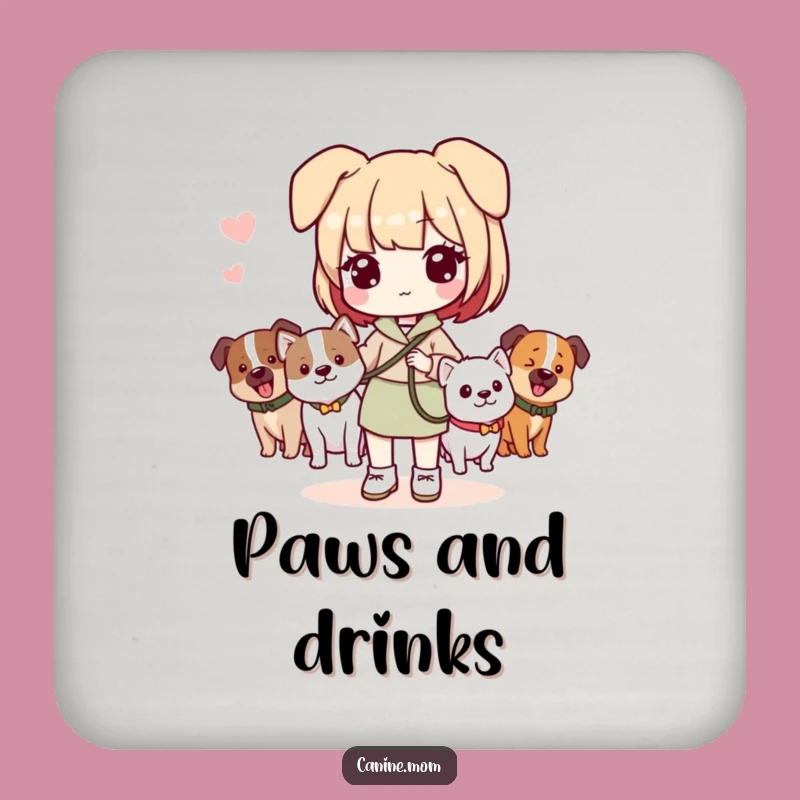 Funny Dog Lady Coasters: Protect surfaces with these funny coasters, a paw-some funny gift.