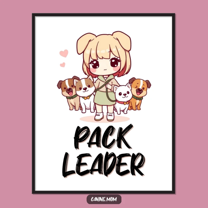 Funny Dog Lady Poster: Decorate with dog love using this funny poster, a paw-some funny gift.