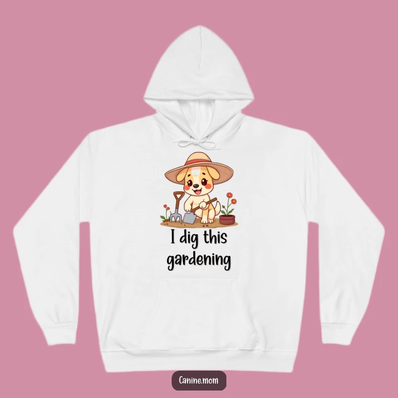 Cozy Funny Dog Gardening Hoodie: Warm Comfort & Gardener's Gift