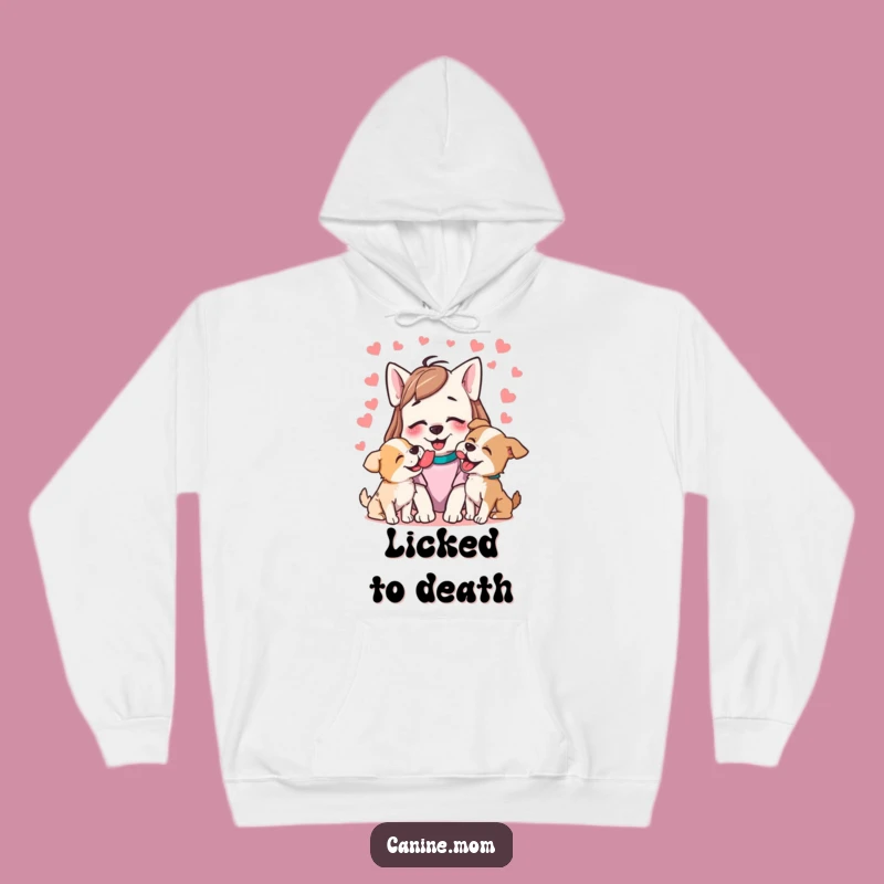 Cozy Funny Dog Lick Attack Hoodie - Warm Snuggles and Licks