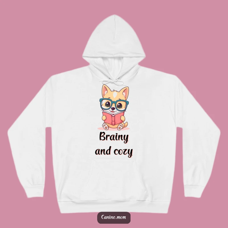 Cozy Funny Dog Reader Hoodie, Warm & Humorous Book Lover Sweatshirt