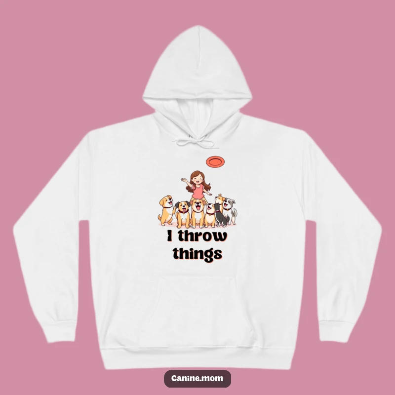 Cozy Funny Hoodie: Frisbee Lover Dog Parent Gift for Outdoor Adventures