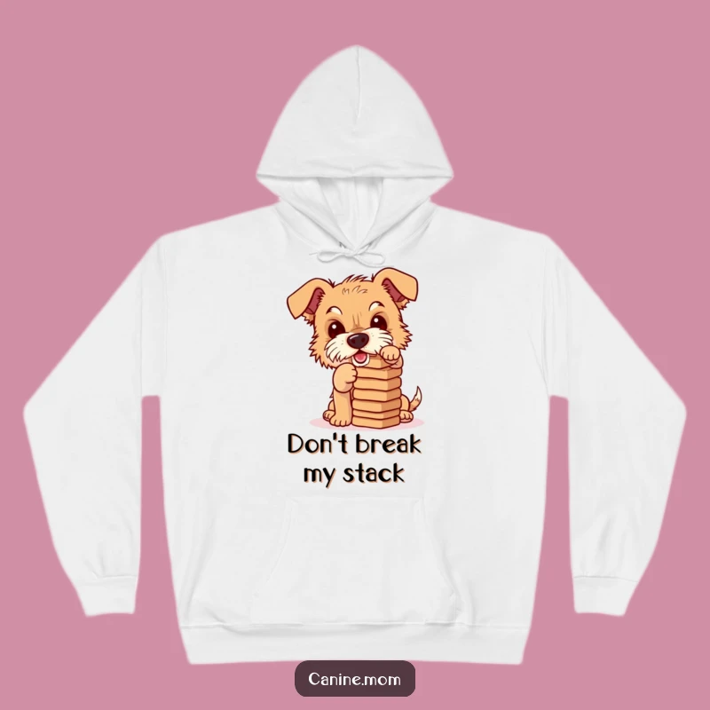 Cozy Funny Terrier Biscuit Balance Hoodie: Mischievous Pup, Warm Laughs
