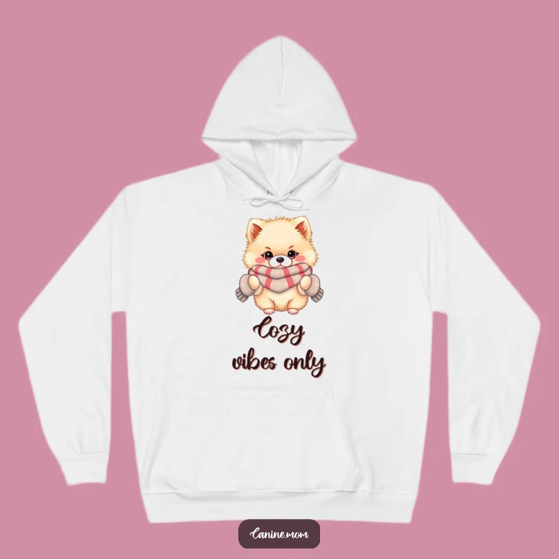 Cozy Funny Pomeranian Winter Hoodie: Fluffy Pup, Warm & Hilarious Gift