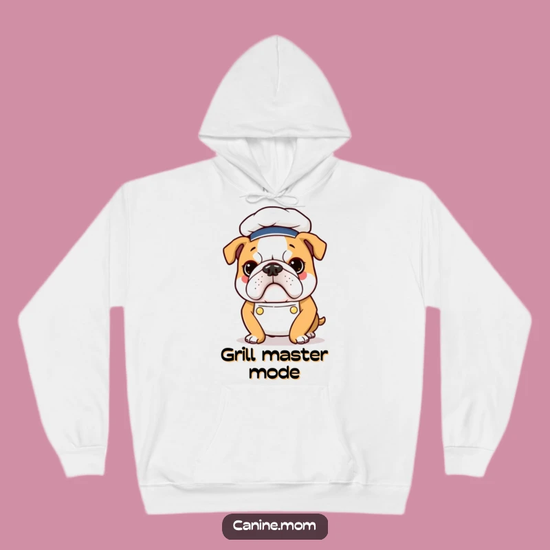 Cozy Funny Bulldog Chef Hoodie - Determined Pup Kitchen Gift