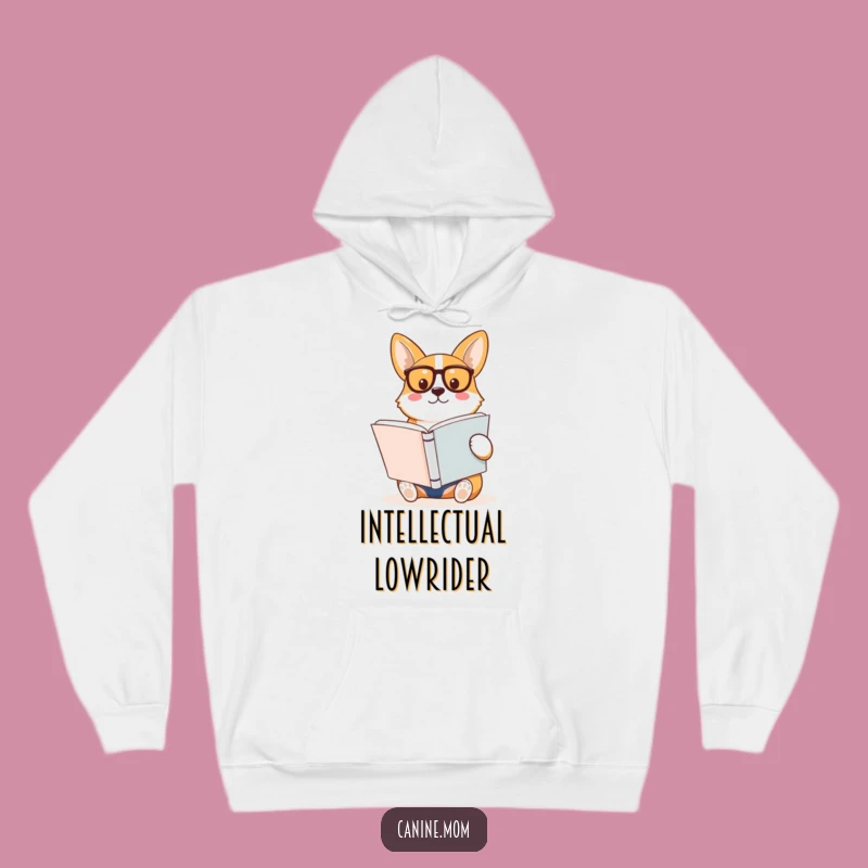 Funny Corgi Reading Book Hoodie: Cozy & Clever Dog Lover Gift!