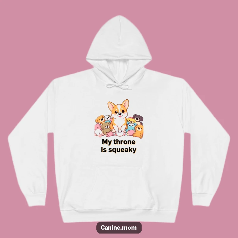 Funny Corgi Toy Pile Hoodie: Cozy Corgi Comfort, Ultimate Funny Gift for Corgi Obsessed