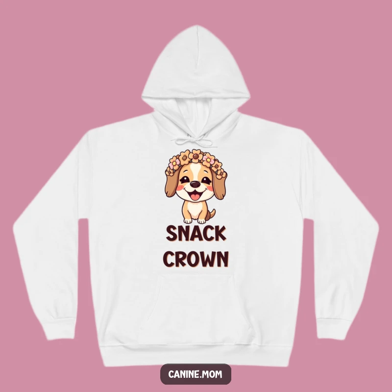Funny Dog Lady Hoodie: Joyful Biscuit Crown, Cozy & Hilarious Gift for Adoring Dog Moms