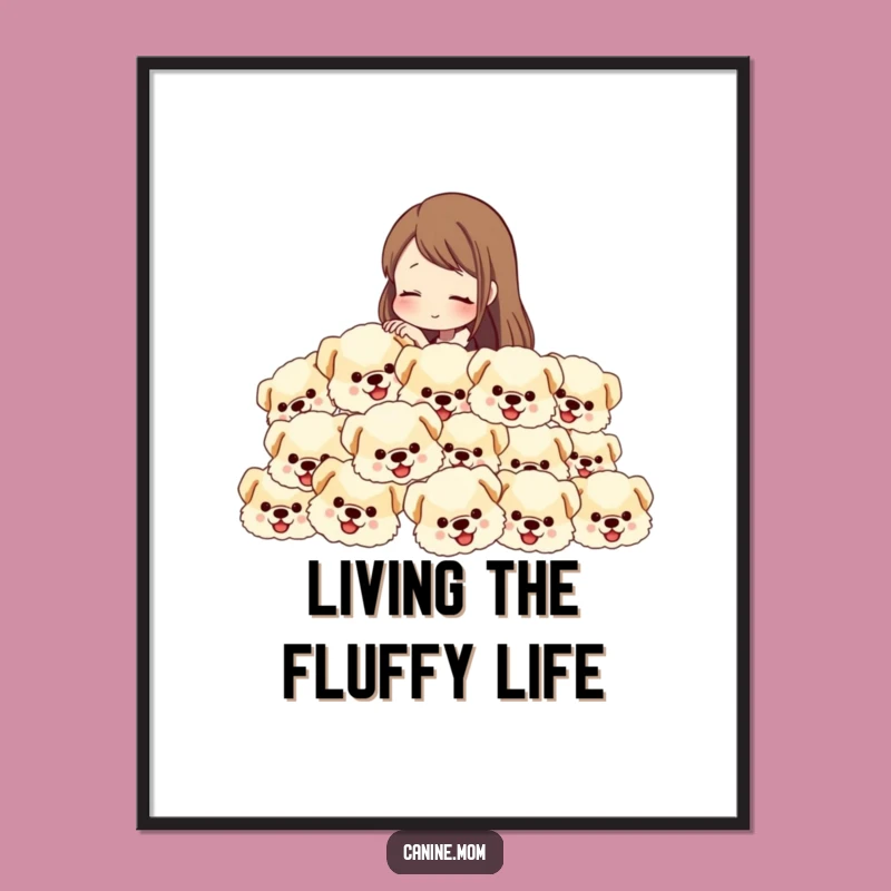 Free Printable Dog Head Cascade Wall Art - Adorable Dog Lover Decor Download