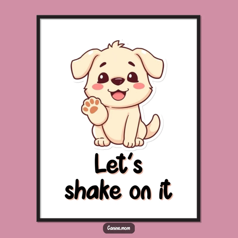 Free Printable Wall Art: Friendly Dog Paw Offer Humor Downloadable Decor