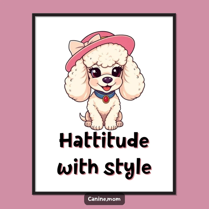 Free Printable Wall Art: Glam Poodle Fashionista Decor