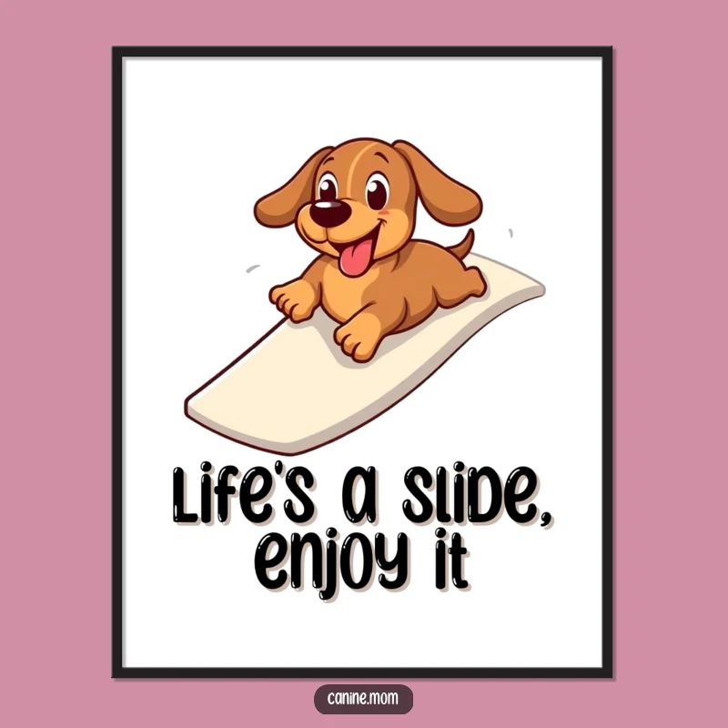 Funny Free Printable Wall Art: Dachshund Zooming - Hilarious Downloadable Dog Art!