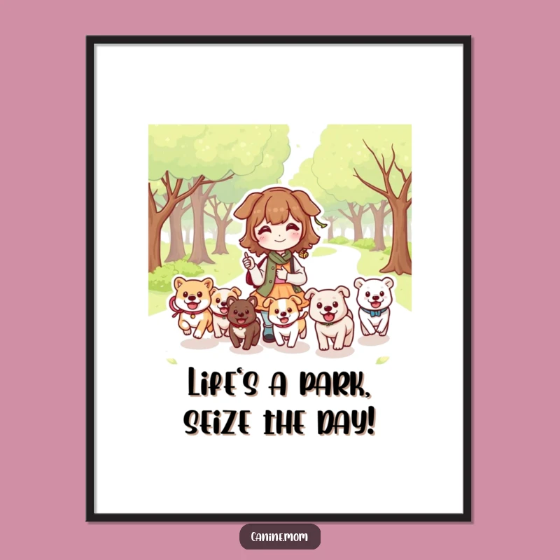 Free Printable Wall Art: Dog Lady Park Bliss, Funny Downloadable Decor