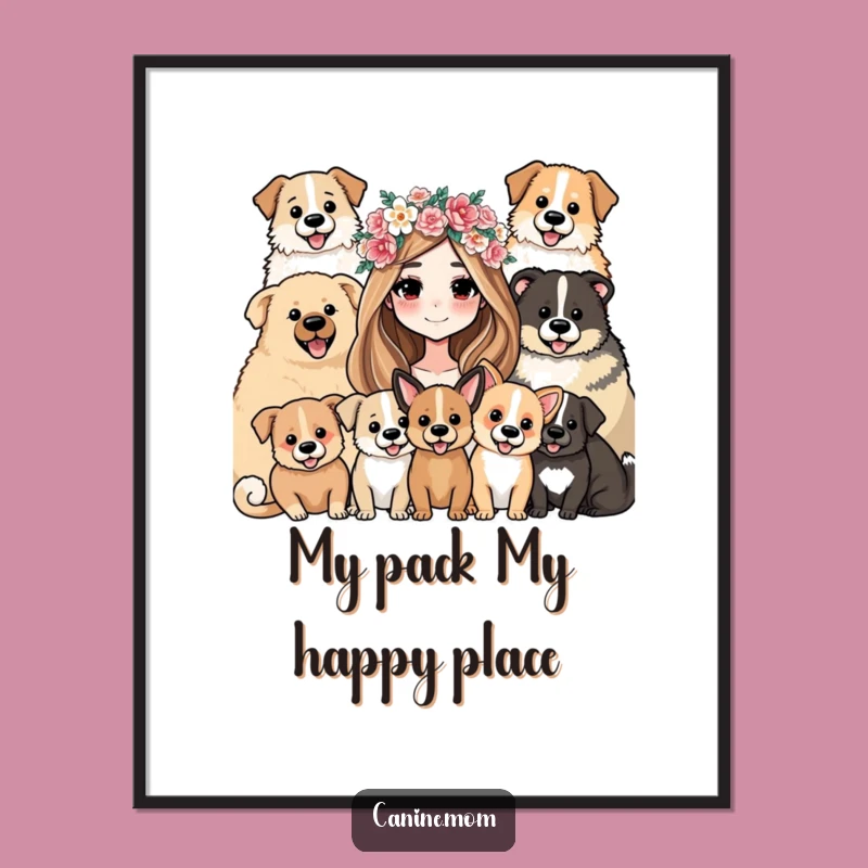 Funny Free Printable Wall Art: Dog Queen's Royal Court, Downloadable Humorous Decor