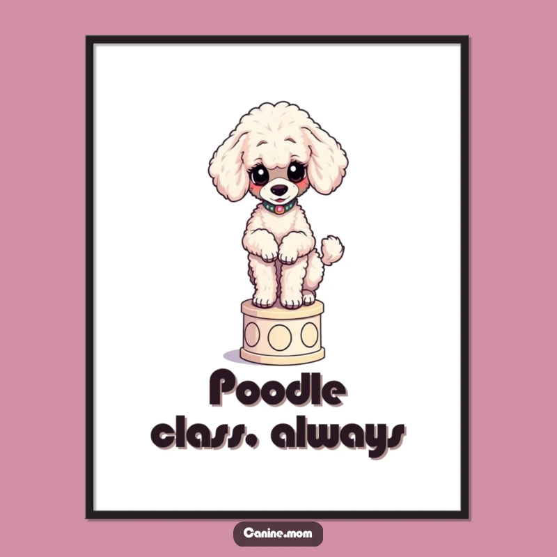 Free Printable Poodle Wall Art: Elegant Poodle Downloadable Art, DIY Gift
