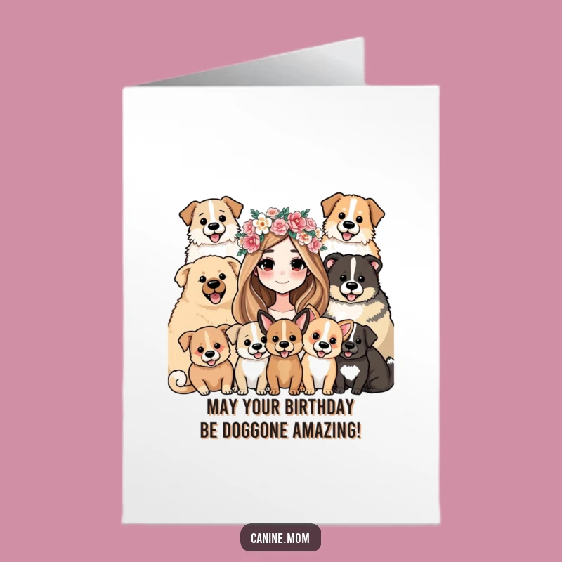 Funny Free Printable Birthday Card: Dog Lover Queen, Downloadable Fun Gift