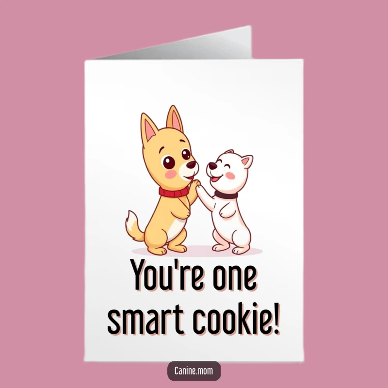 Free Printable Dog Training Birthday Card: Funny Kawaii Dog Lady & Trick
