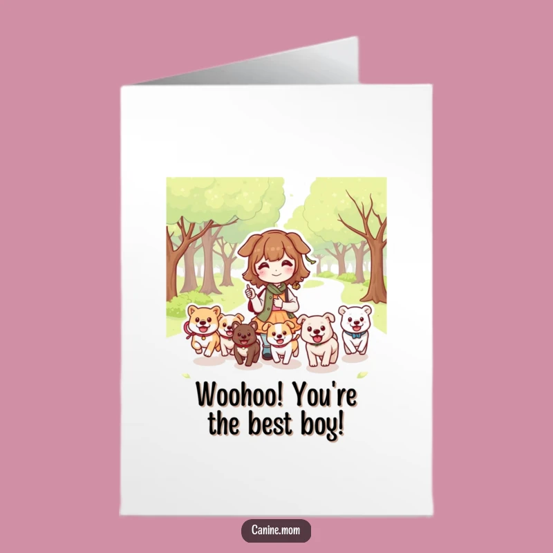 Free Printable Congrats Card: Dog Lady Park Celebration, Downloadable Gift