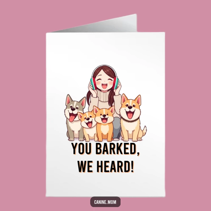 Free Printable Funny Dog Barking Congrats Card - Joyful Dog Lover Celebration Download