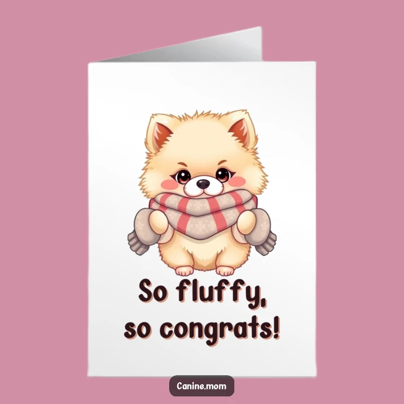 Free Printable Congrats Card: Cozy Pom - Hilarious Downloadable Winter Wishes!