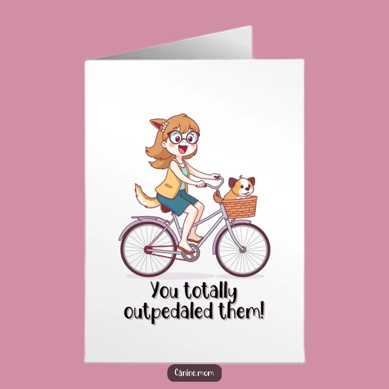 Triumphant Free Printable Congrats Card: Dog Lady's Bike Bash