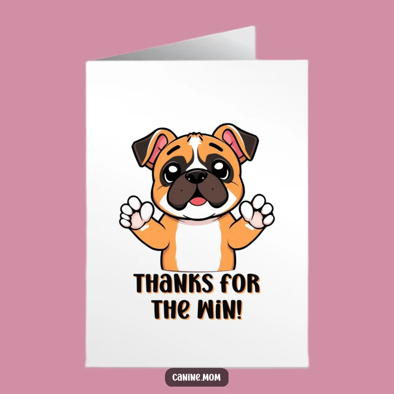 Free Printable Thank You Card: Boxer Cheer Gratitude Downloadable Gift
