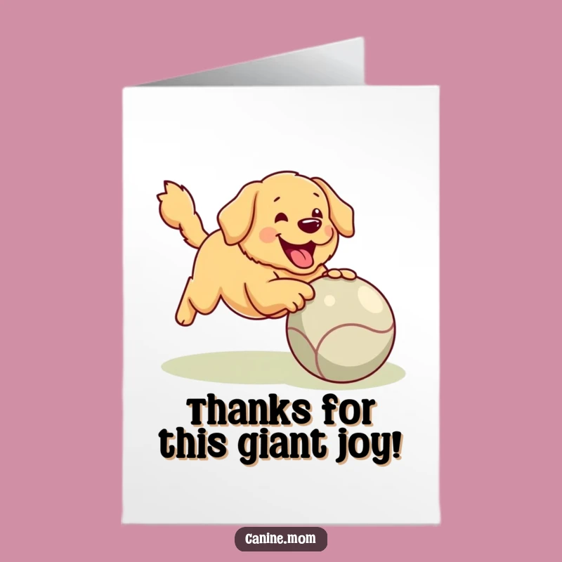 Free Printable Golden Retriever Thank You Card: Grateful Fetching Dog Downloadable Gift