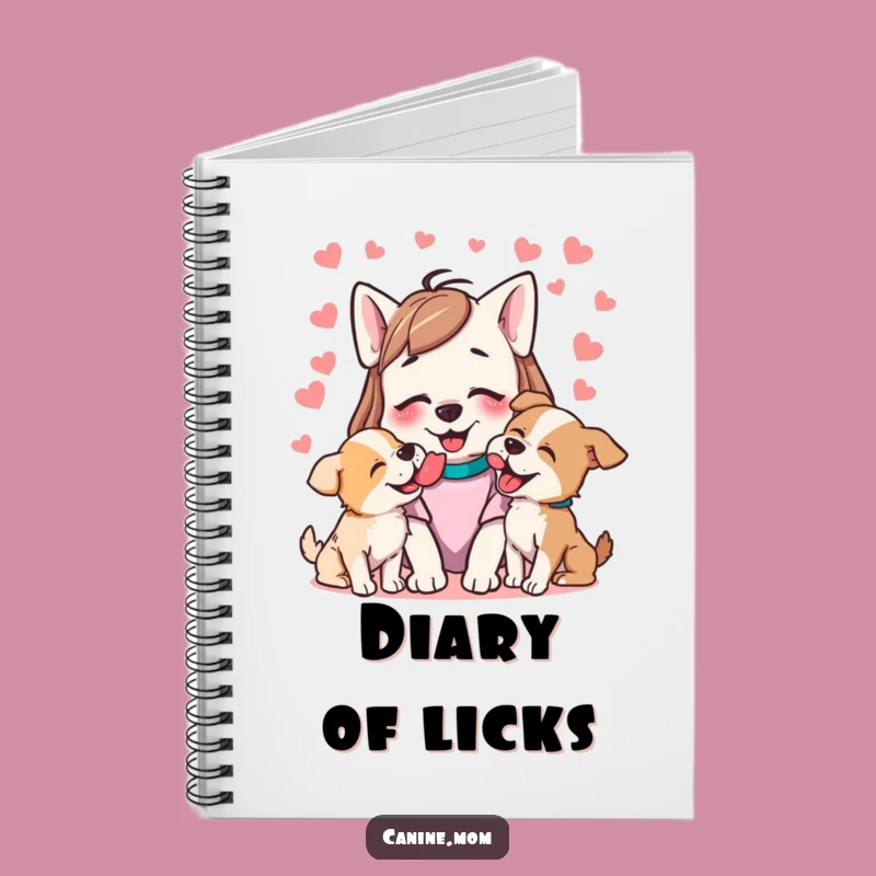 Funny Dog Lick Attack Notebook - Jot Down Notes with Canine Joy