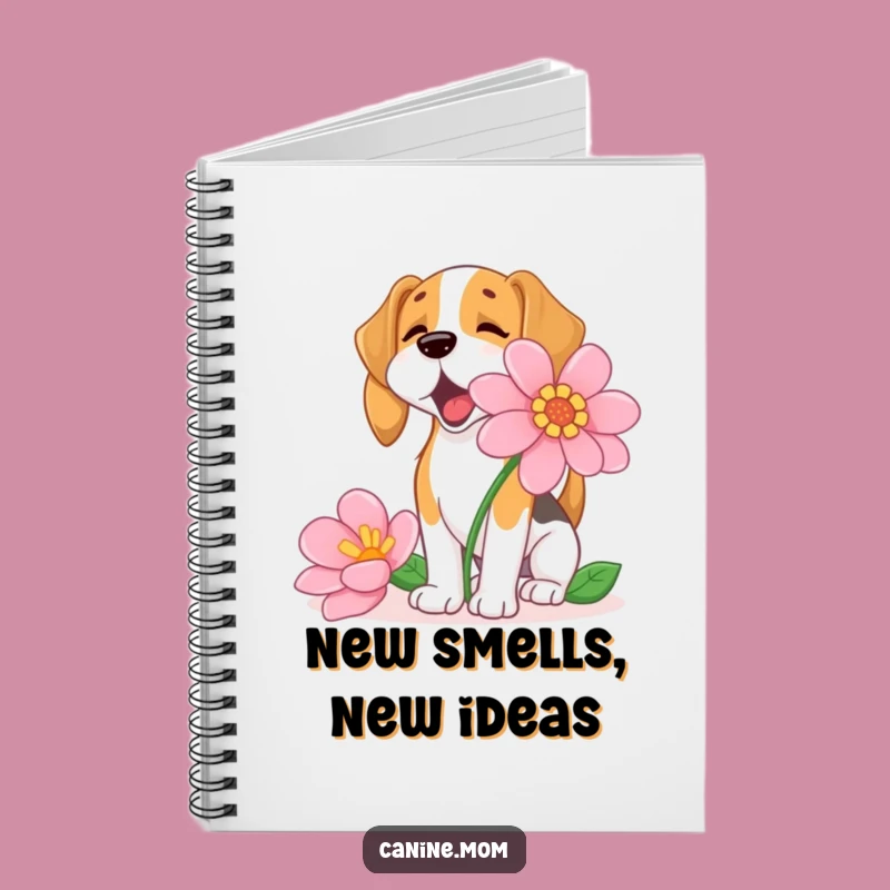 Funny Beagle Sniffing Flower Notebook: Journal Your Adventures!