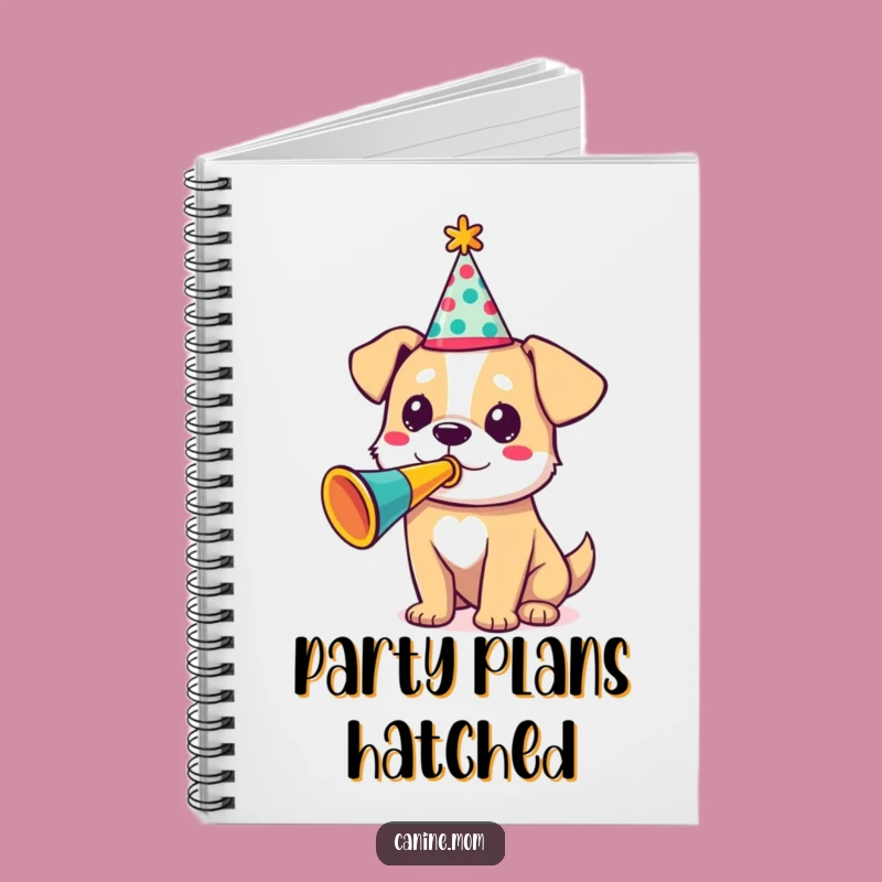 Funny Celebration Dog Notebook - Jot Down Party Ideas Gift